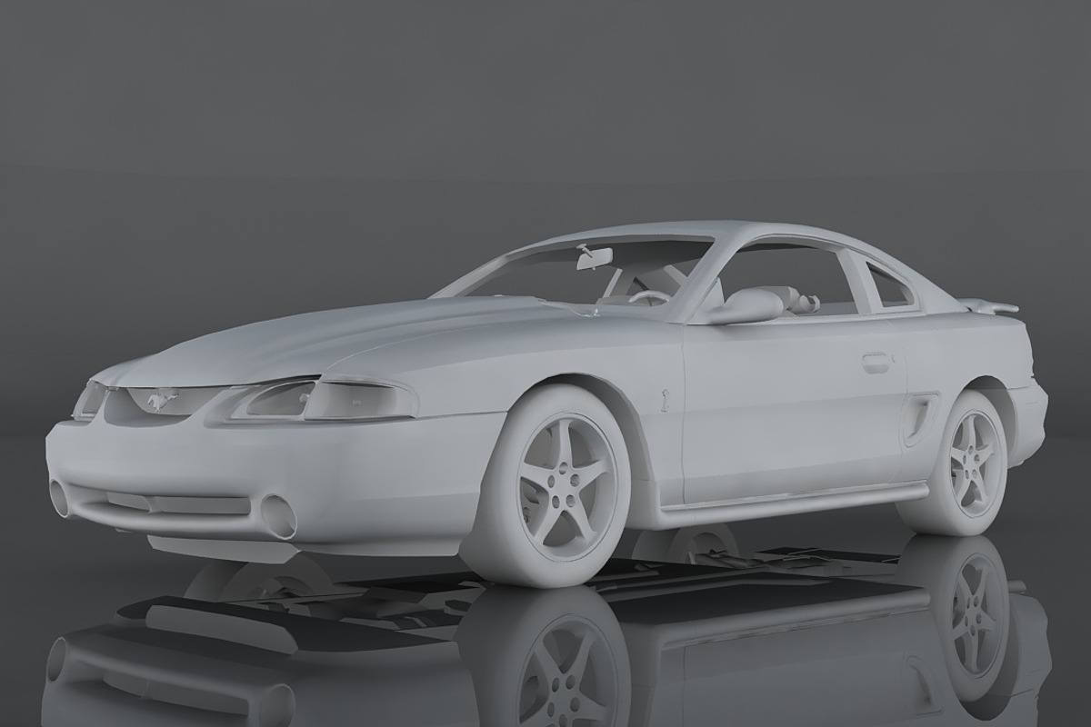 1995 Ford Mustang, a Cars & Vehicle 3D Model by valtriiu (Photo 8 of 12)