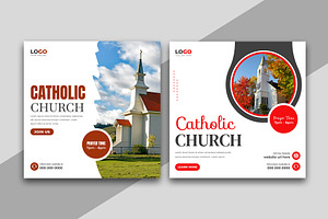 Catholic Church Social Media Post, a Social Media Template by Designgrove