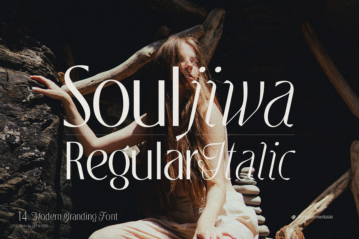 Souljiwa - Modern Branding Font, a Sans Serif Font by creativemedialab (Photo 1 of 14)