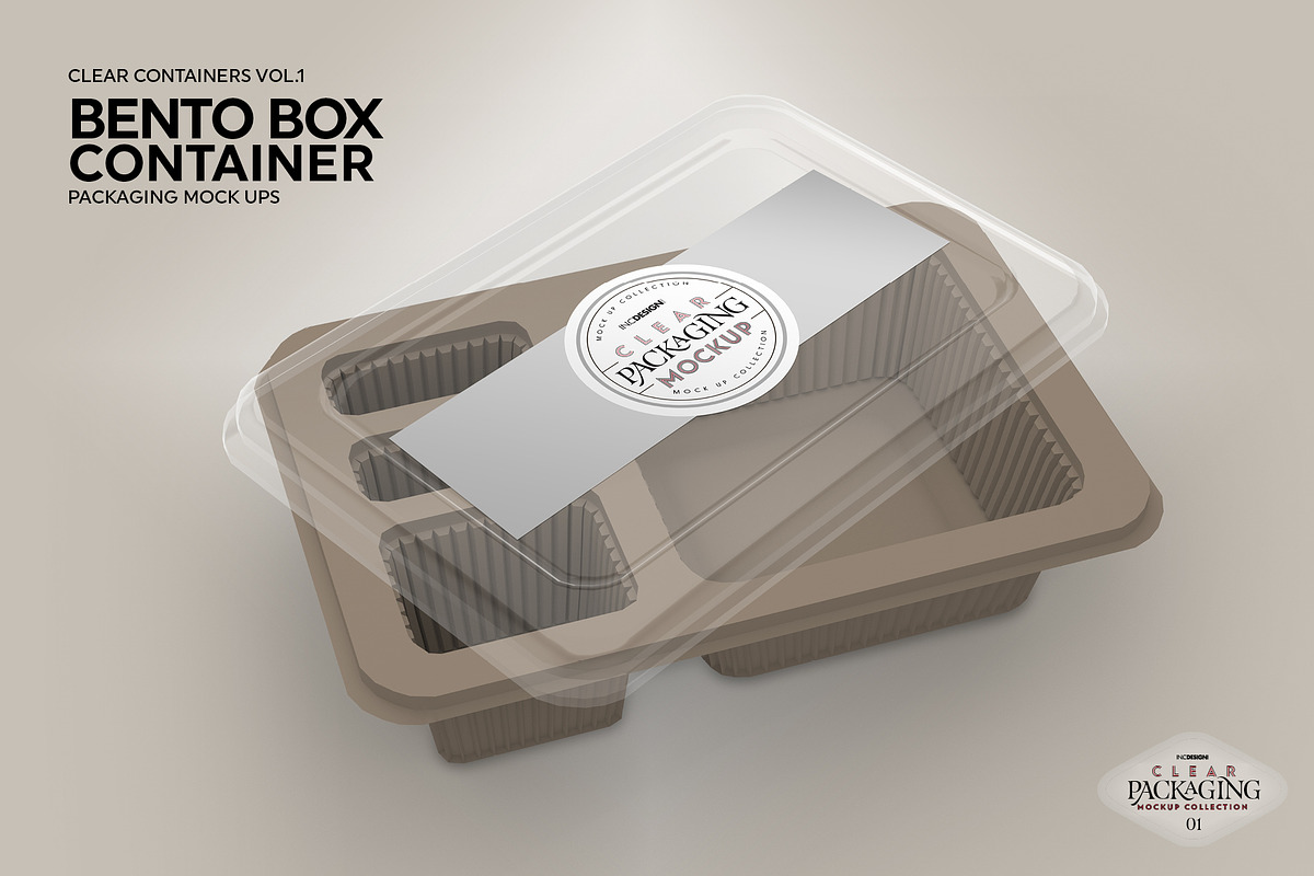 Bento Box Container Mockup, a Cups & Container Mockup by INCDesign (Photo 5 of 7)