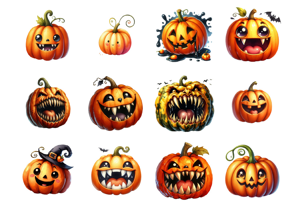 Quirky Halloween Clipart, an Illustration by Design Market (Photo 3 of 3)