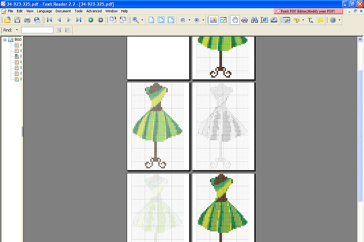 Green Dress PDF Cross Stitch Pattern, a Print Template by Kseniya-Omega (Photo 2 of 2)