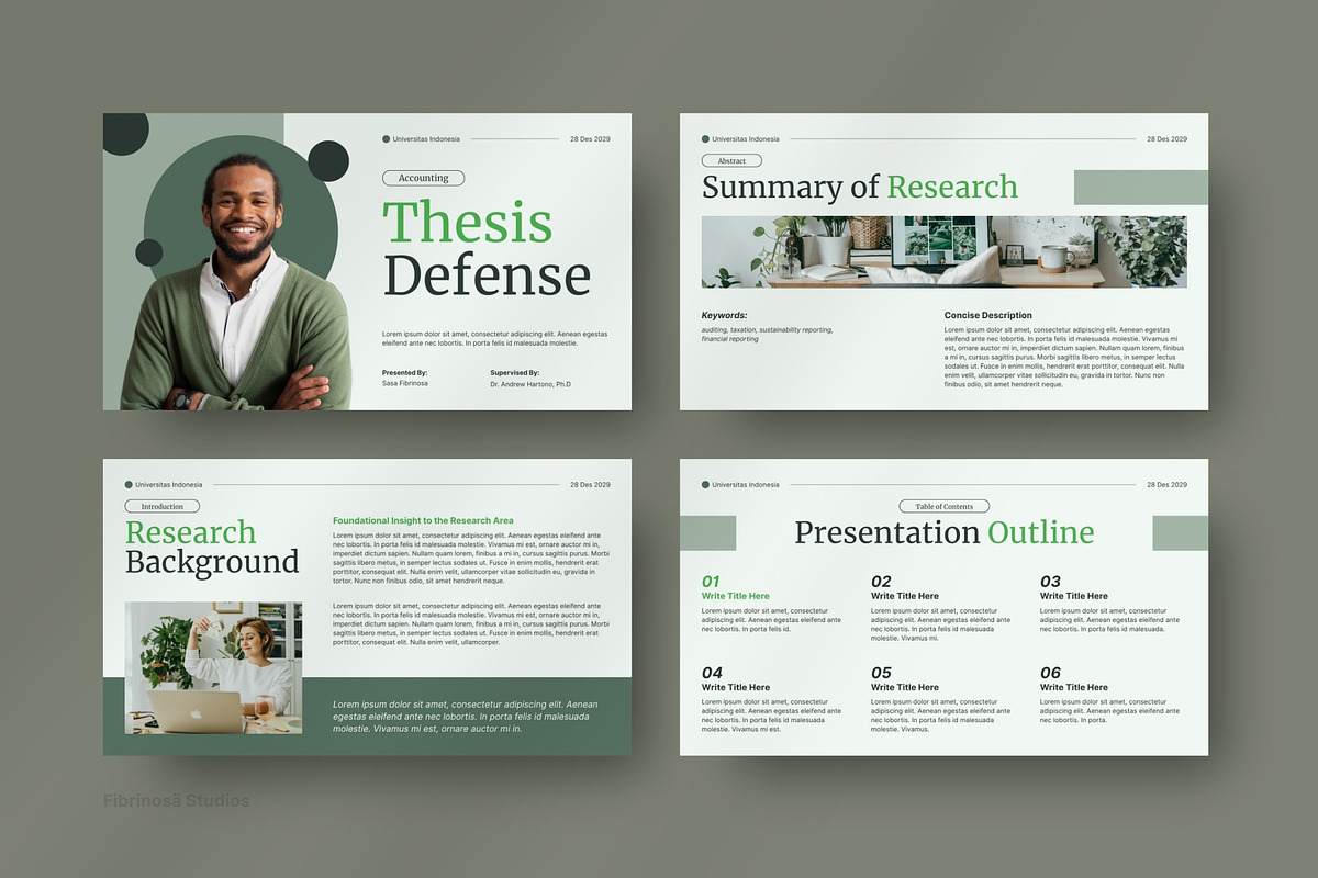Accounting Thesis Defense Template, a Presentation Template by FIBRINOSÄ (Photo 3 of 6)