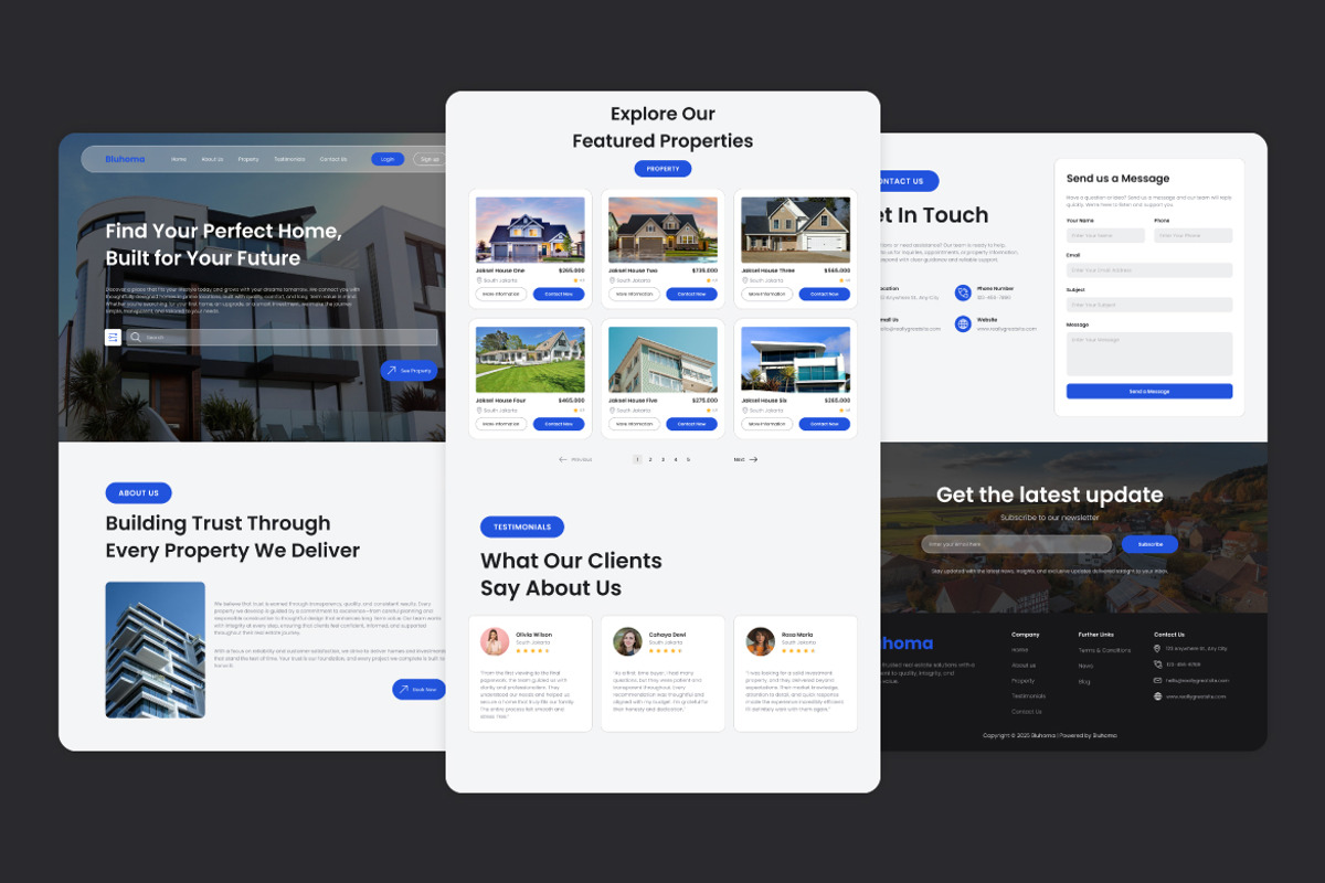 Bluhoma - Real Estate Website, an UI Kit Template by Kmg Design (Photo 2 of 2)