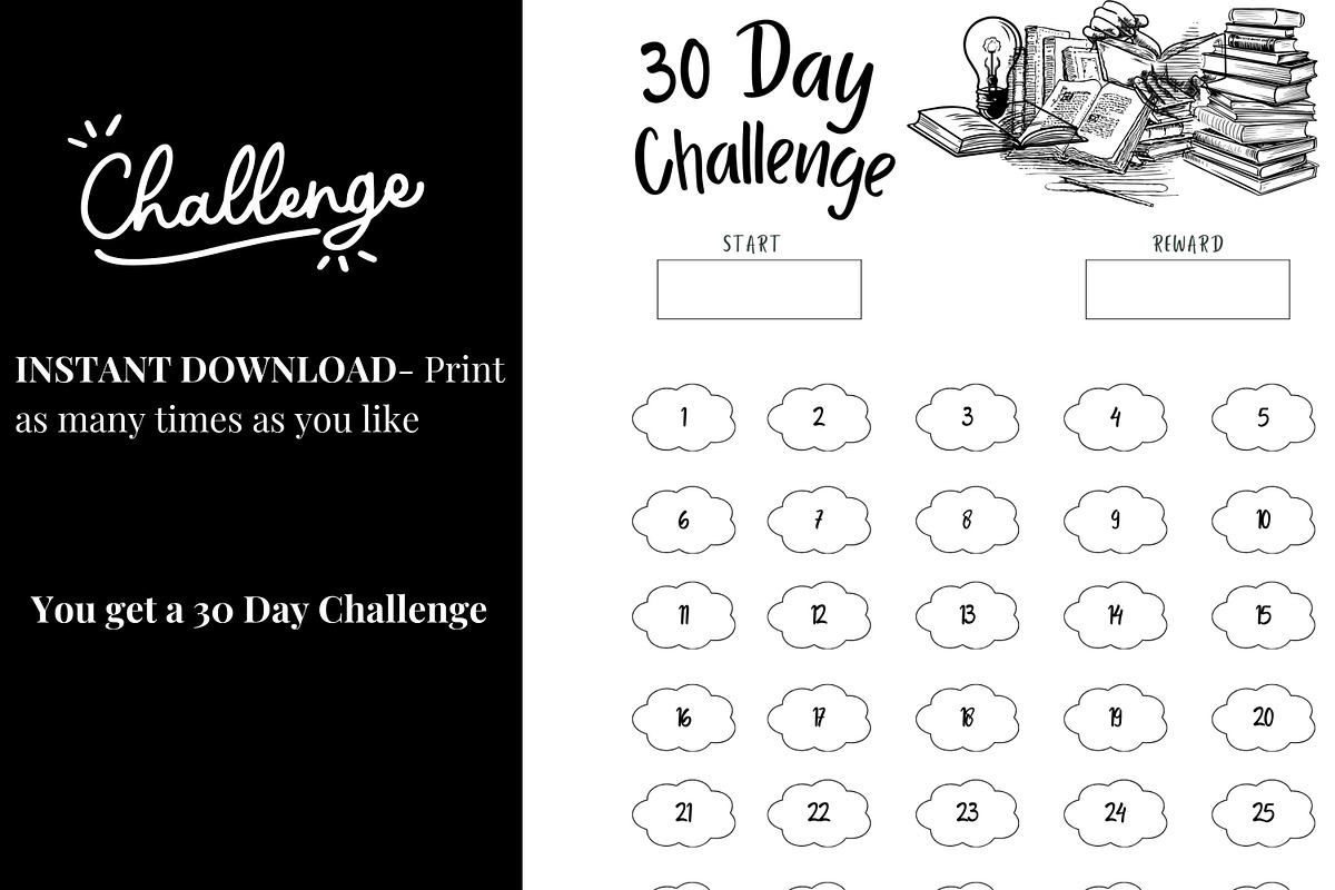 Ultimate Printable Reading Tracker, a Templates & Theme by 2 Nomazi (Photo 5 of 9)