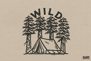 Wild Vintage Pine Tree Tent