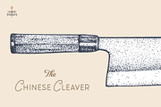 Butcher Knife. Hand drawn sketch, a Food Illustration by Foxys Graphic (Thumbnail 3 of 3)