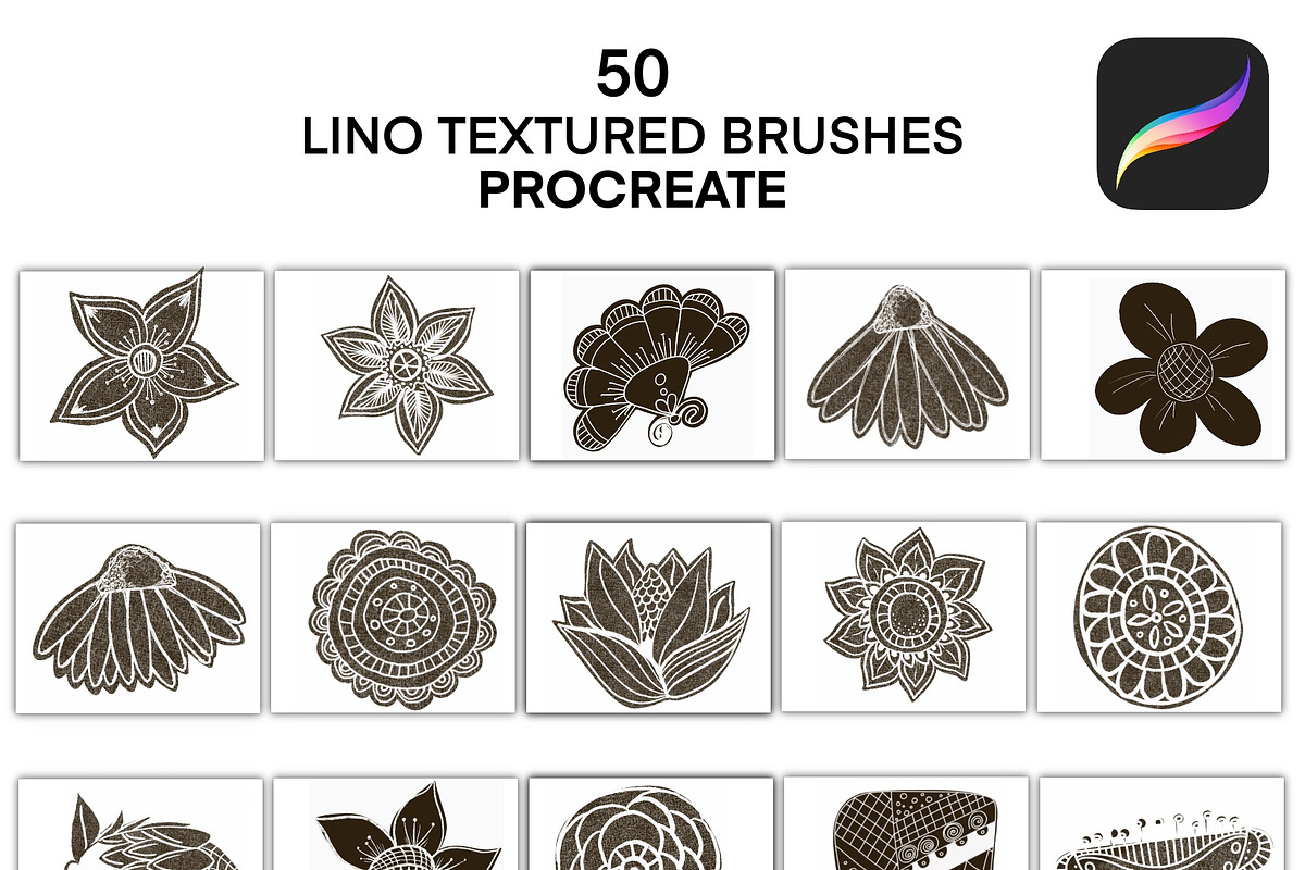 Procreate Textured Flower Brushes, a Brush Add-On by Soaring Bird Designs (Photo 3 of 4)