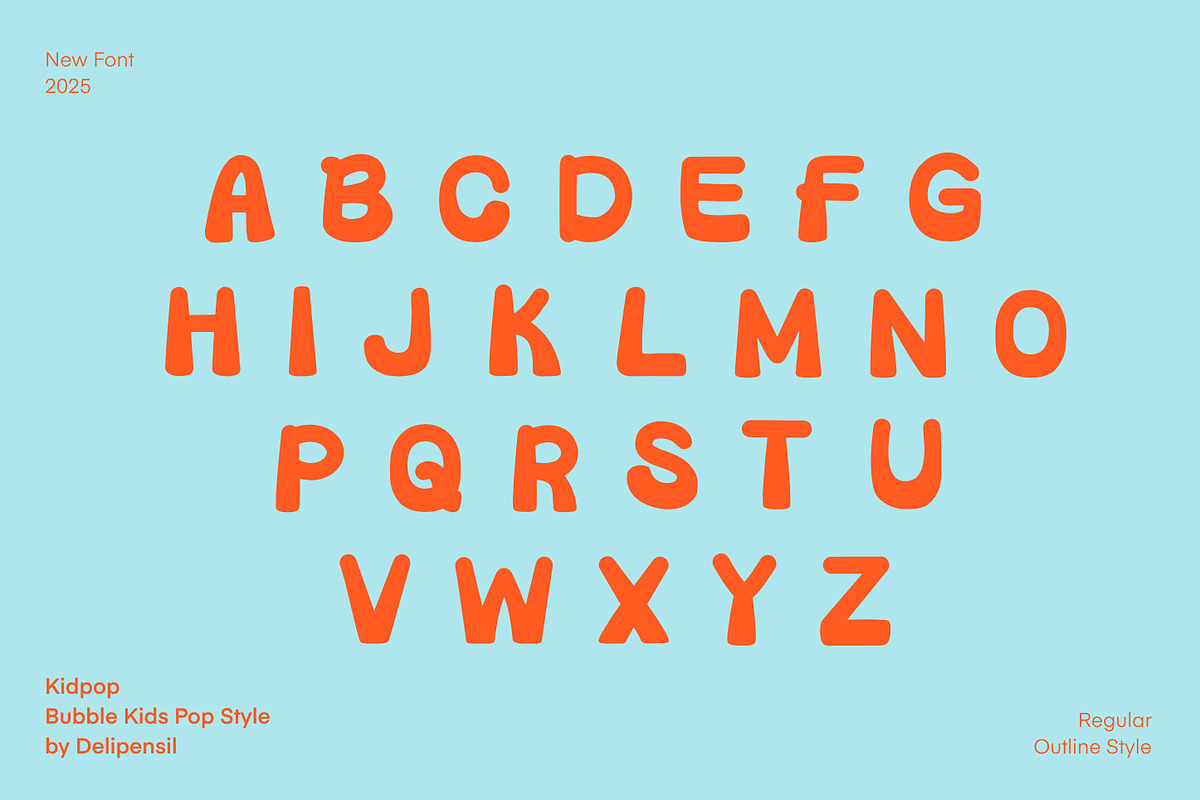 Kidpop - Playful Display Font, a Sans Serif Font by delipensil (Photo 4 of 7)