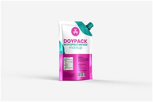 Doypack With Spout On Side Mockup