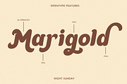 Night Sunday - Retro Font, a Font by Say Studio (Thumbnail 8 of 15)