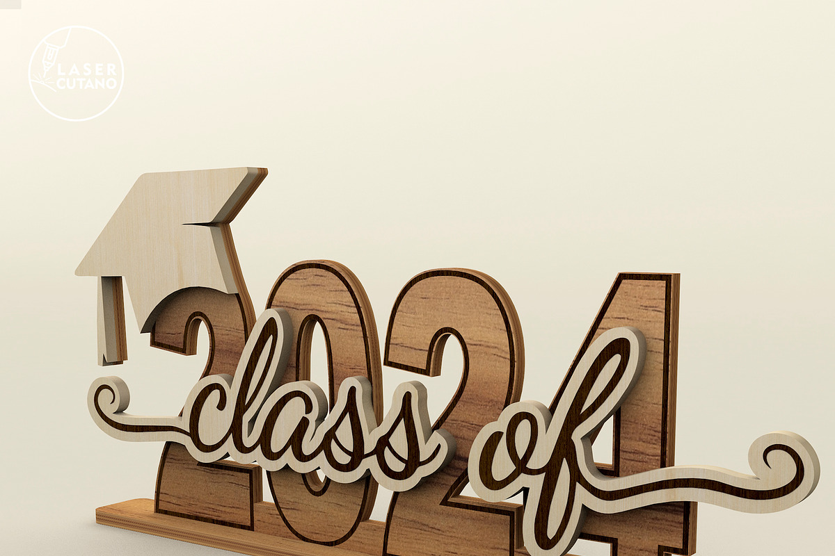 Graduation Set Decorative Laser Cut, a Templates & Theme by LaserCutano (Photo 11 of 11)