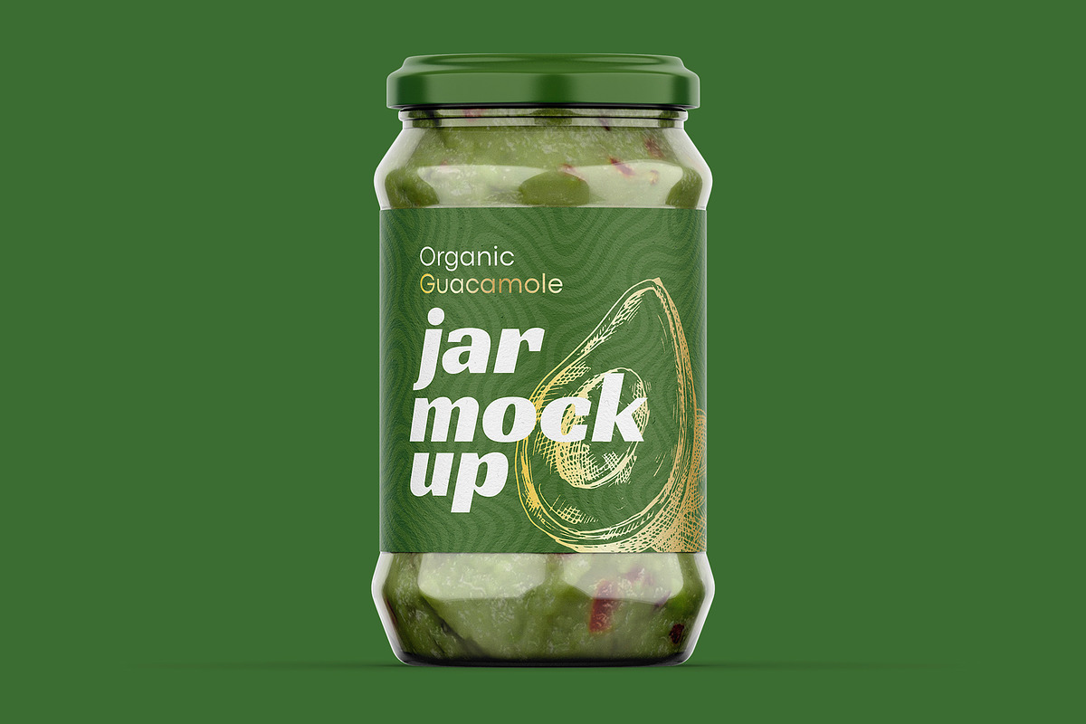 Guacamole Jar Mockup, a Packaging Mockup by Dev.Rawat21 (Photo 2 of 4)