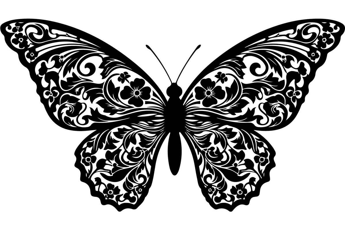 Beautiful Butterfly Silhouette, an Object Graphic by Designer_Momina (Photo 9 of 20)