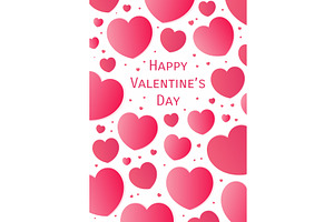Red, pink hearts Valentines day, an Illustration by sceptical cactus