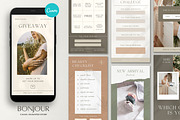 Bonjour Canva instagram post-story, a Social Media Template by Chanut is industries (Thumbnail 2 of 7)