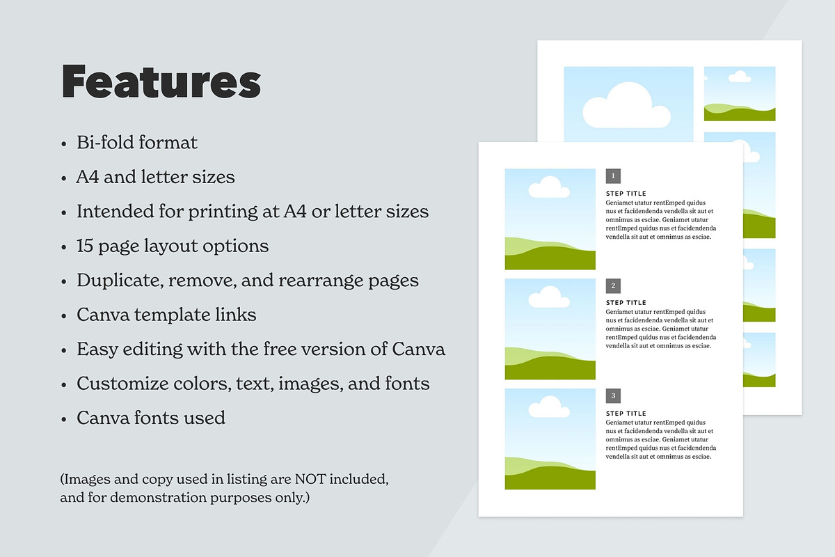 Bi-fold Booklet Canva Template, a Brochure Template by Dandymark (Photo 4 of 11)