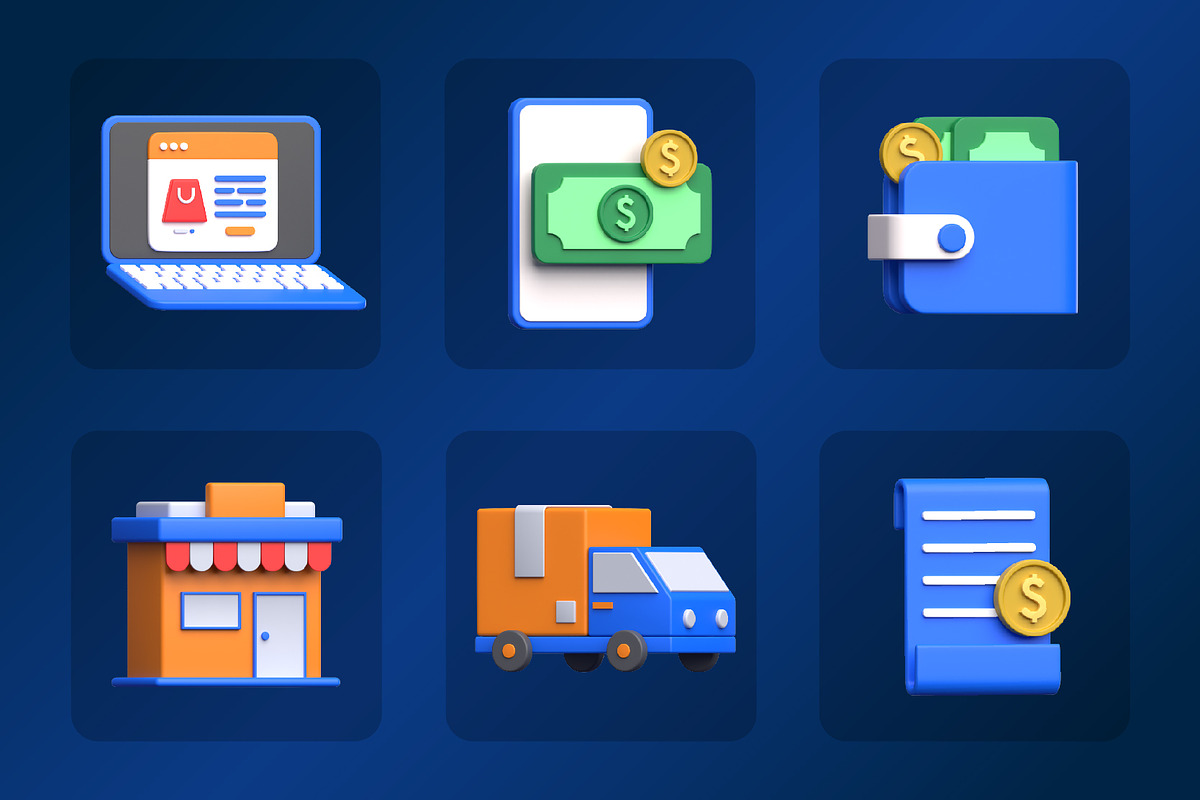 Ecommerce 3D Icon Pack, an Object 3D Model by Rishsketch (Photo 8 of 9)
