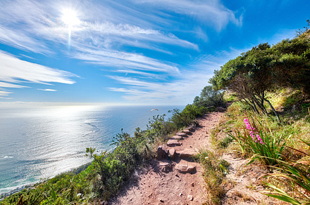 Mountain trails - Lion's Head and Table Mountaion, a Photo by Peopleimages.com
