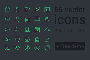 65 line vector icons