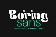 Boring Sans 30 fonts, a Sans Serif Font by Zetafonts (Thumbnail 1 of 14)