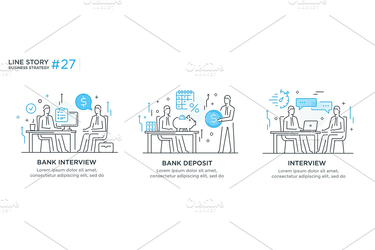 Set of illustrations concept with, a Finance Illustration by turbodesign