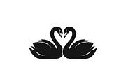 Swan Love Silhouette SVG Bundle, an Illustration by Designs_River (Thumbnail 12 of 31)