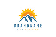 Mountain Sun Custom Logo, a Branding & Logo Template by ARTE MIGUEL (Thumbnail 1 of 3)