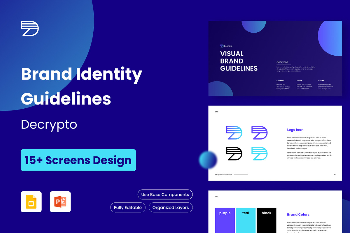 Decrypto Brandguidelines, a Presentation Template by Rukuru Studio (Photo 1 of 7)