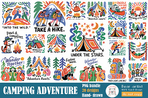 Camping Life Sublimation PNG Bundle, a Graphic by GlitterCraft