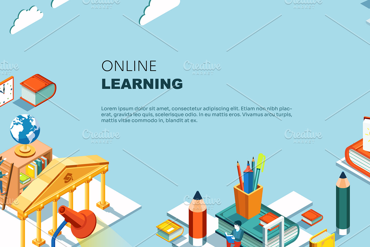 Online learning education concept, an Education Illustration by Yayasya (Photo 2 of 3)