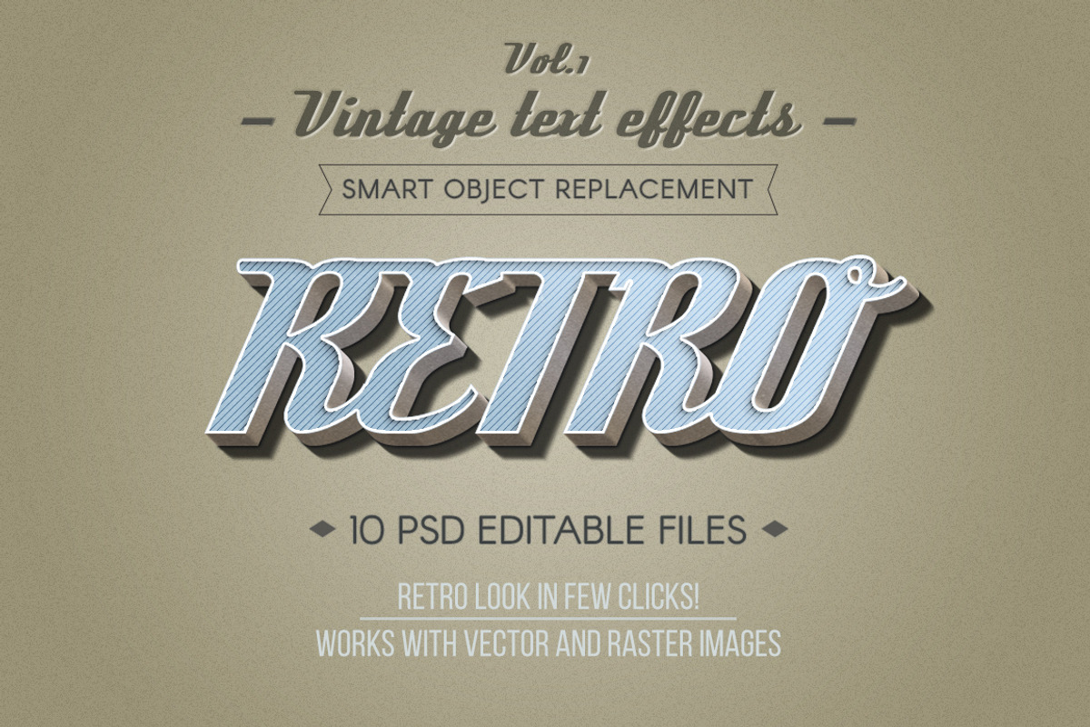 Retro Vintage Text Effects Vol.1