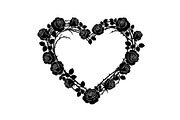 Floral Heart Frame Silhouette Pack, an Illustration by Artivon (Thumbnail 6 of 49)