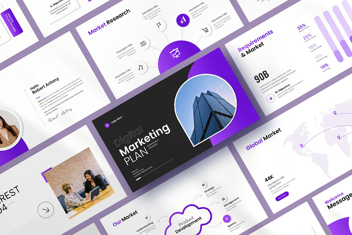 Marketing Plan Presentation, a Presentation Template by KreateTribe (Photo 3 of 5)