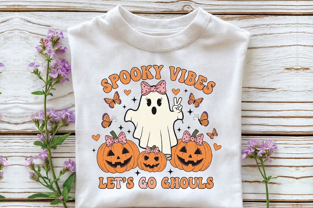 Spooky Vibes Let’s Go Ghouls, an Illustration by CraftArtStudio (Photo 3 of 4)