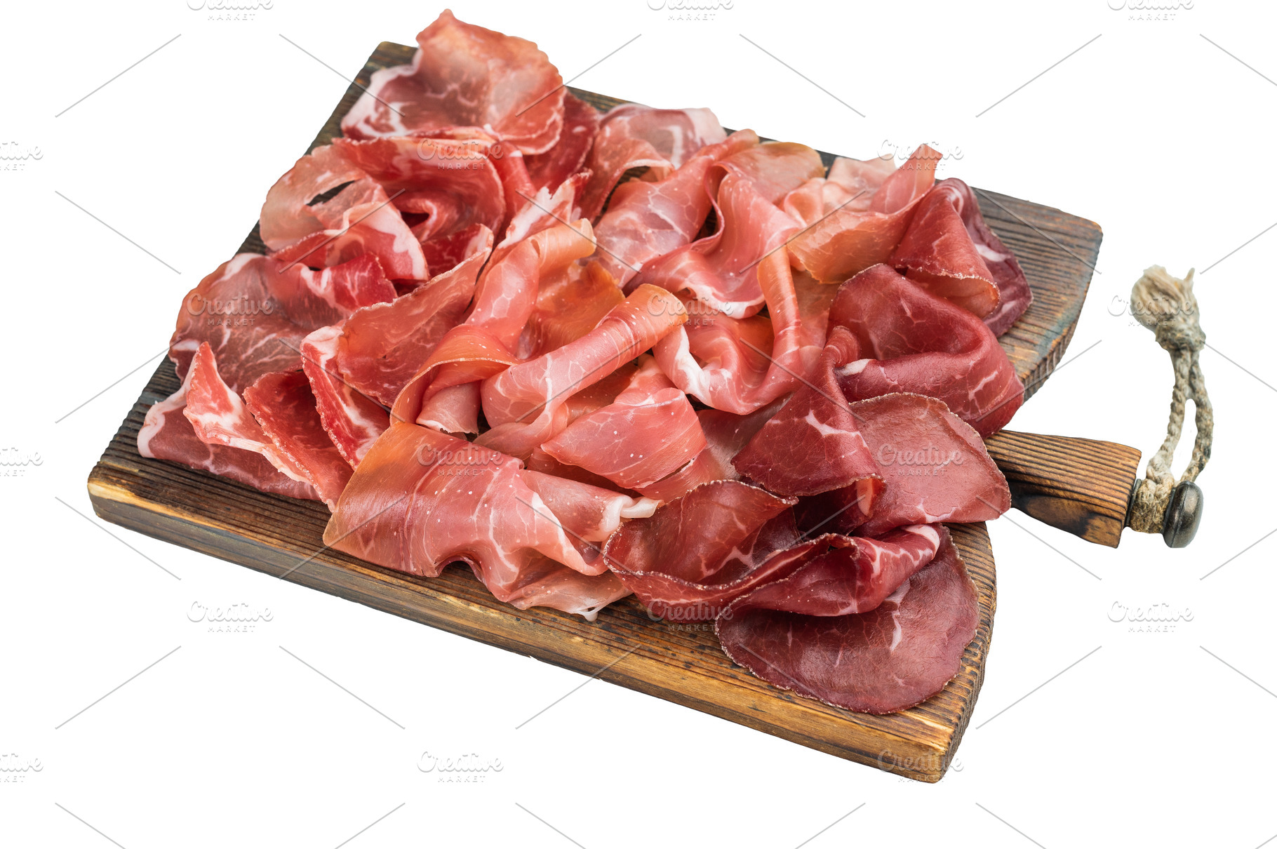 Italian charcuterie mix with prosciutto, coppa and bresaola arra, a Food & Drink Photo by composter-box@mail.ru