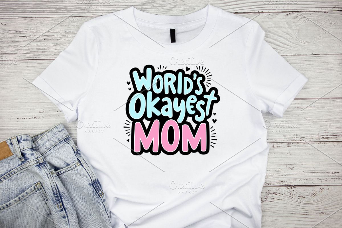 World's Okayest Mom, Mothers Day SVG, an Illustration by Awieee1 (Photo 2 of 4)