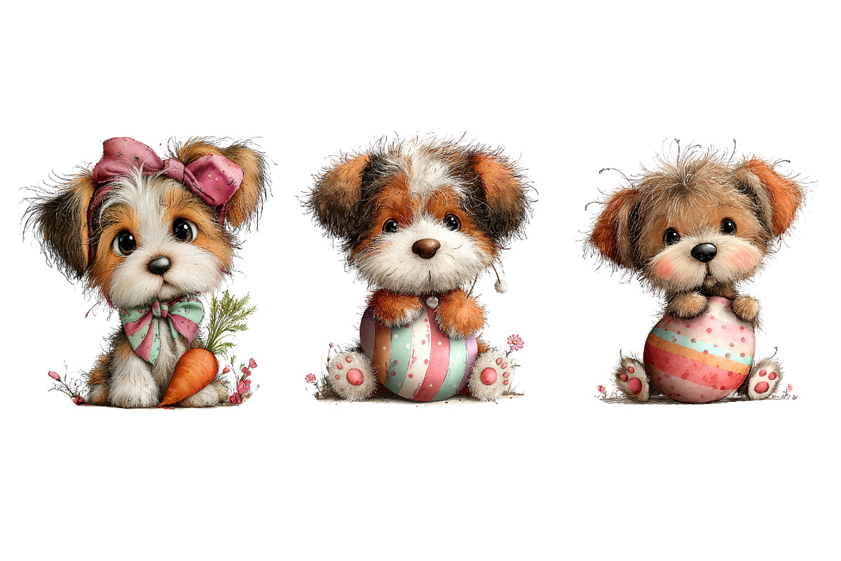 whimsical easter dog clipart, an Illustration by Designworld (Photo 4 of 4)