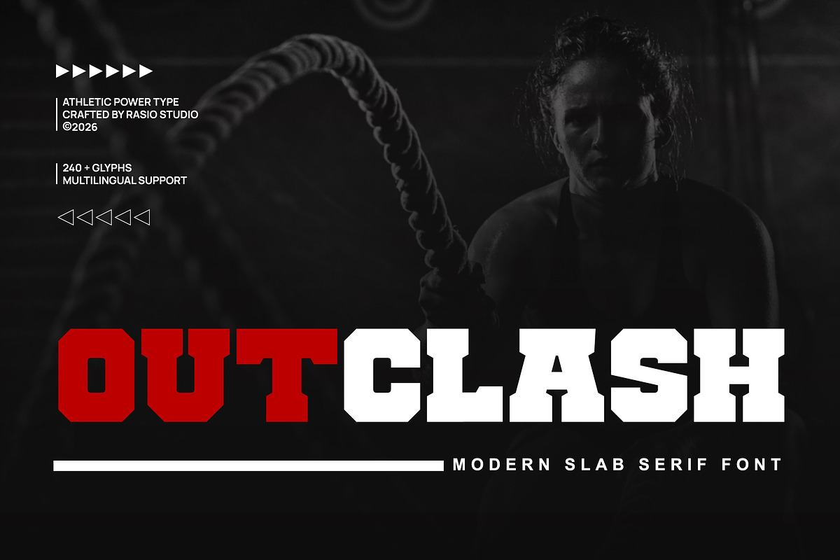 Outclash Modern Slab Serif Font, a Slab Serif Font by Rasio Studio (Photo 1 of 11)