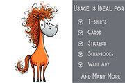 Cute Horse Clipart, an Illustration by Pixels.Craft (Thumbnail 3 of 6)