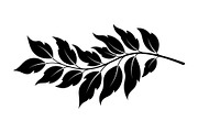 Botanical Leaf Silhouette Bundle, an Illustration by yasushie (Thumbnail 6 of 51)