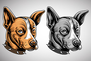 Dog Portrait Vector, an Animal Illustration by Ghagra