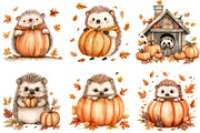 Autumn Cute Hedgehog Sublimation, an Illustration by CitraGraphics (Thumbnail 2 of 6)