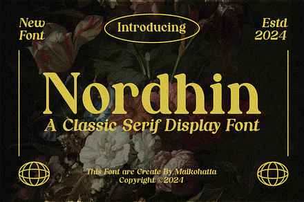 Nordhin - Classic Serif Display Font, a Serif Font by MaikoHatta