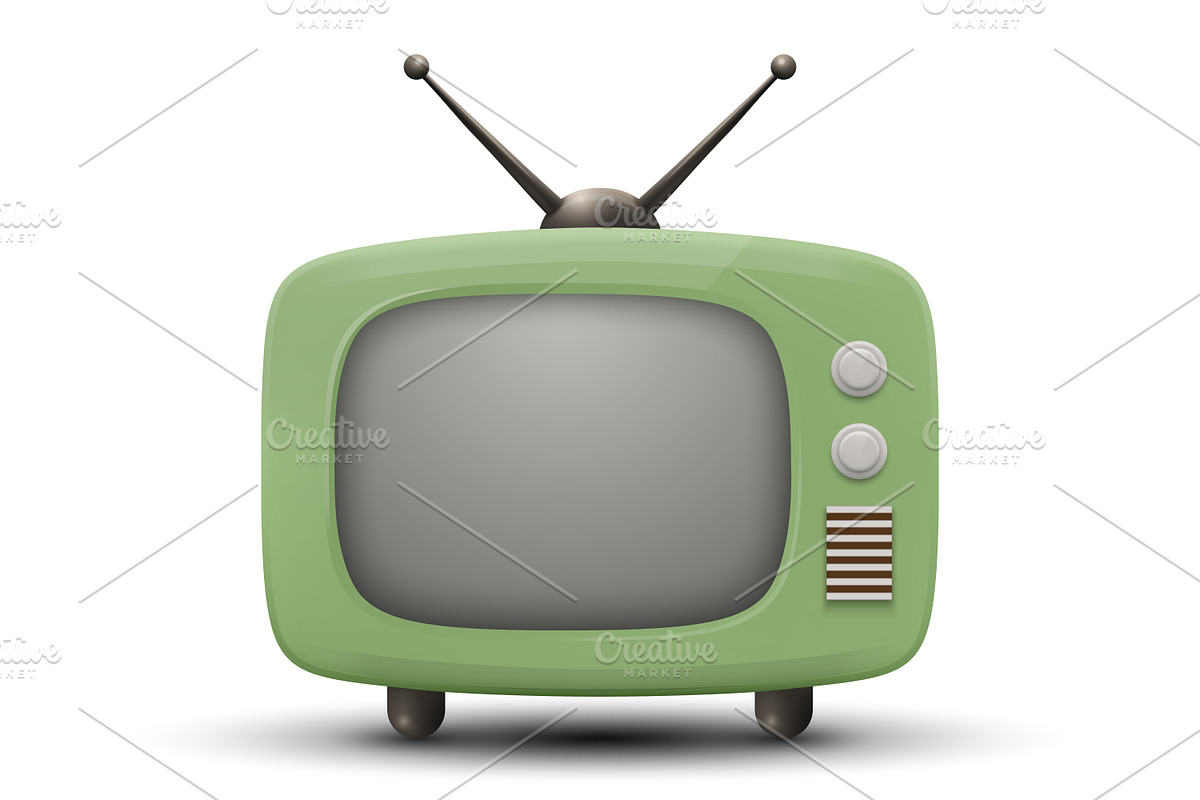 Retro TV Vector Illustrations, an Object Graphic by Gomolach (Photo 9 of 9)