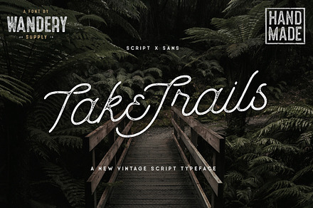 TakeTrails Script Vintage Typeface