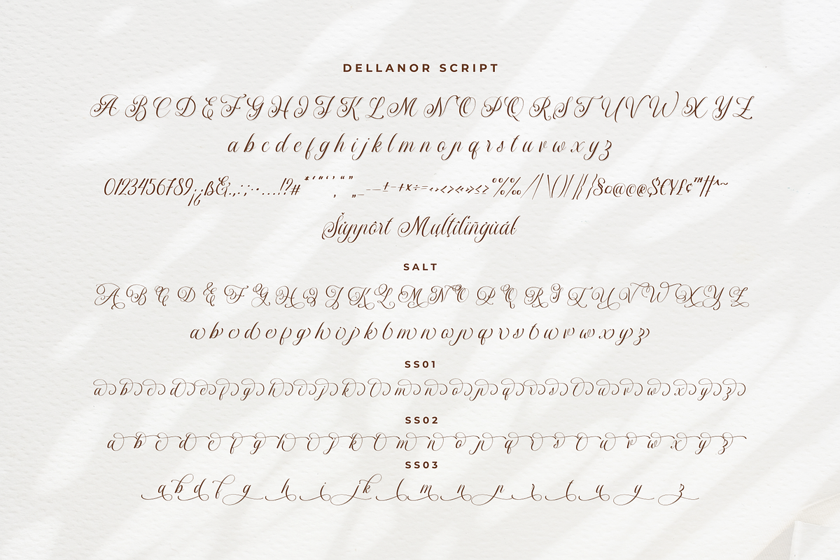 Dellanor Script - A Wedding Font, a Script Font by Ainun Jinan (Photo 8 of 10)