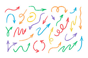 Crayon Doodle Chalk Arrow Sign, an Object Illustration by Elena Pimukova