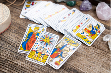 Fortune telling on tarot cards, an Abstract Photo by Neirfy