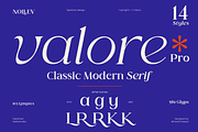 Valore Pro – Classic Modern Typeface, a Serif Font by Nollev (Thumbnail 1 of 12)